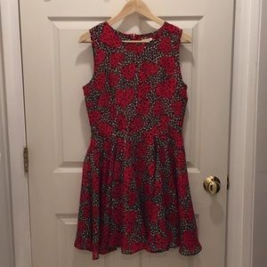 Floral dress with hearts